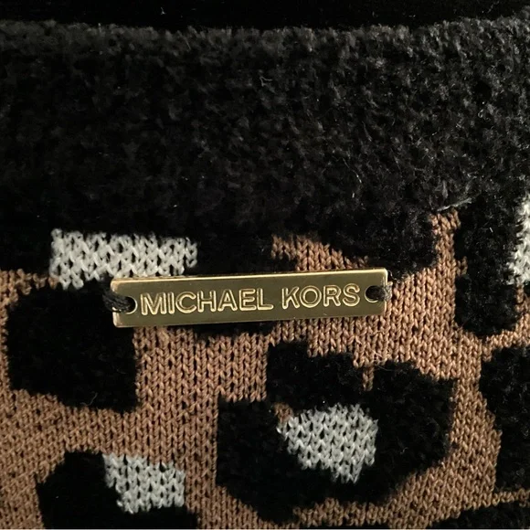 NWOT Michael Kors Leopard Print Sweater Spring SS Sweater - Picture 2 of 11